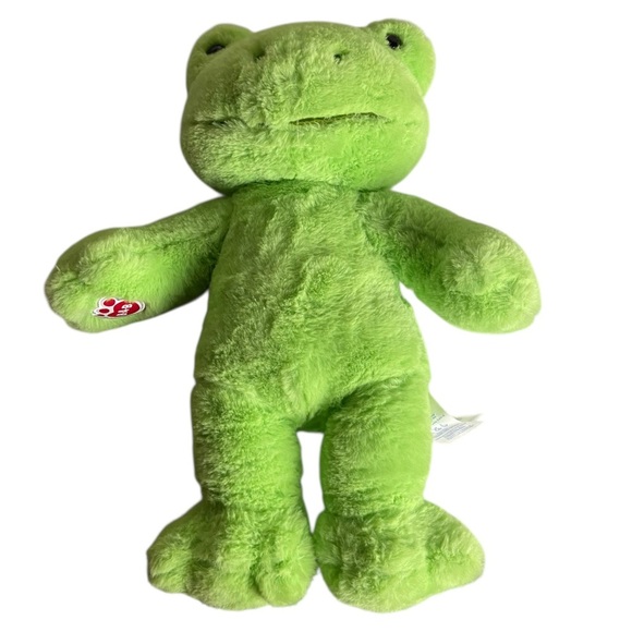 Build A Bear Frog Plush Spring Green Stuffed Animal Stuffy Soft Toy 16” - Picture 1 of 6